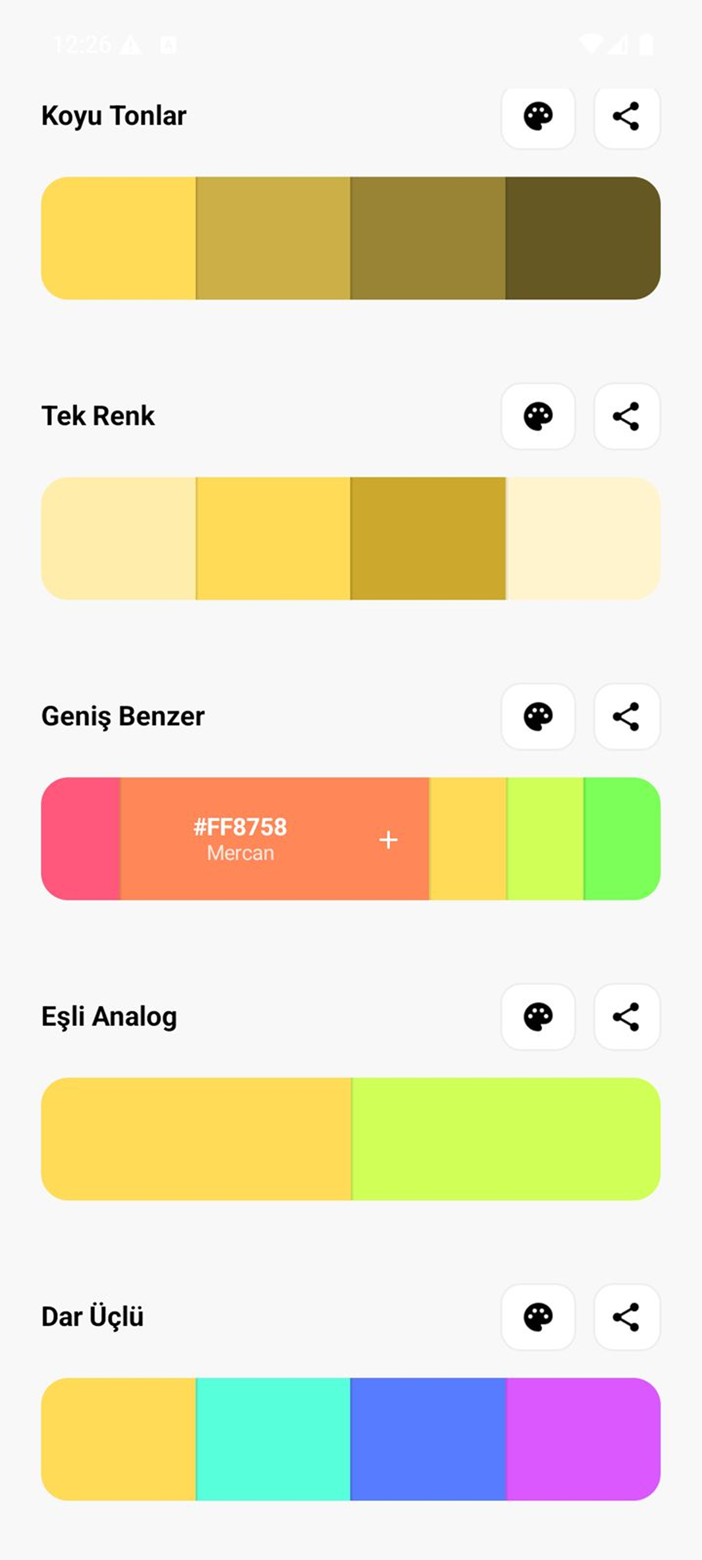 14 Harmoni Palet Oluşturucu